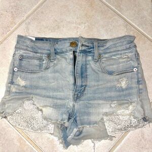 American Eagle Outfitters Light Blue Jean Shorts